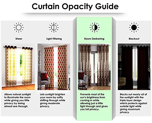 Cortina Polyester Fabric Eyelet Door Curtain (Green) - Image 6