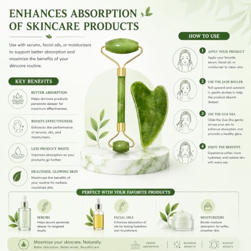 ANTIL'S Jade Roller and Gua