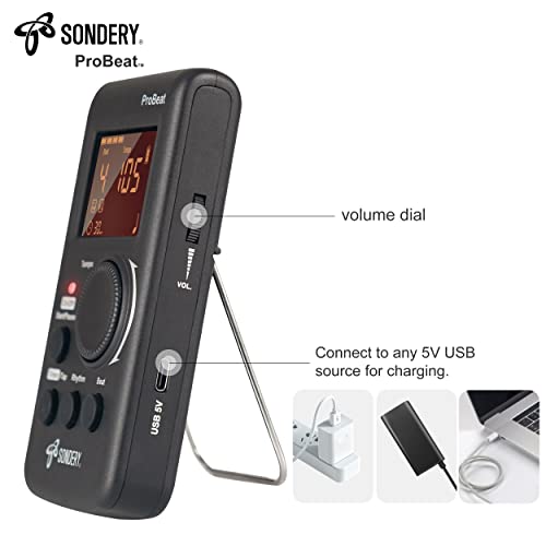 Sondery Digital Metronome Rechargeable English