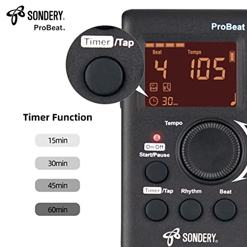 Sondery Digital Metronome Rechargeable English