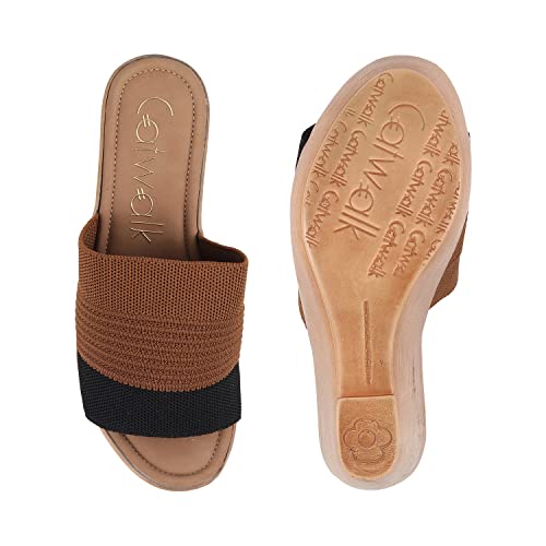 Catwalk Womens Textured Upper Open Toe Flats Slip-on - Image 3