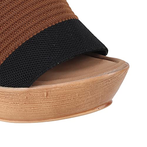 Catwalk Womens Textured Upper Open Toe Flats Slip-on - Image 4