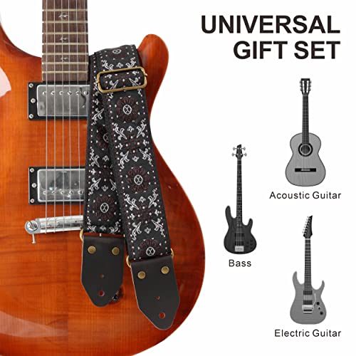Nefelibata Guitar Strap,Jacquard Embroidery Cotton