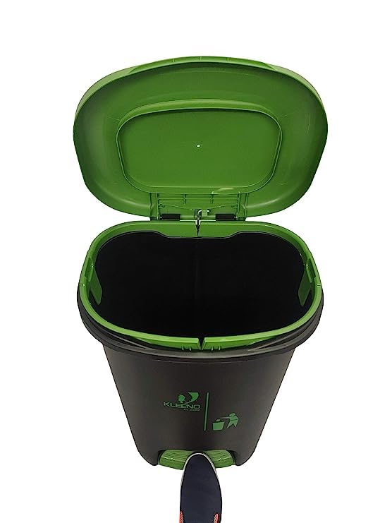 Cello Plastic Step-On Pedal Garbage Dustbin (50 L, green/blue) - Image 3