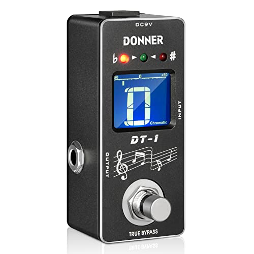 Donner DT-1 Chromatic Guitar Pedal Tuner, True Bypass