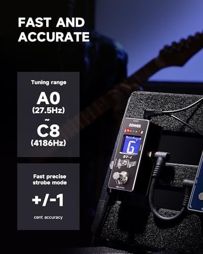 Donner DT-1 Chromatic Guitar Pedal Tuner, True Bypass - Image 2