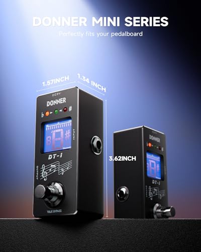 Donner DT-1 Chromatic Guitar Pedal Tuner, True Bypass - Image 6