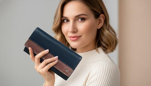 Calfnero Women's Genuine Leather Wallet-Long