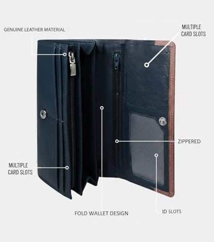 Calfnero Women's Genuine Leather Wallet-Long