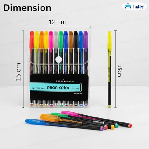 FunBlast Glitter Pen Set, Pack