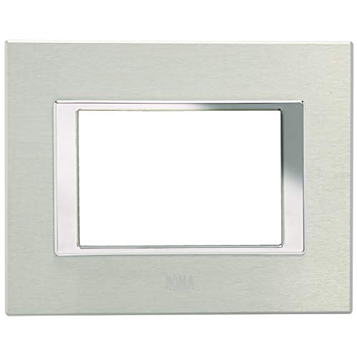 Anchor By Panasonic 66916BA Roma Urban Modular Polycarbonate 16M Square (Brushed Aluminium, Pack of 1)