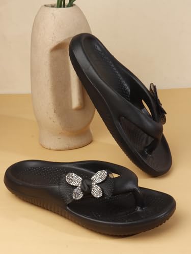 Sukun womens Sukun Rib_05 Women’s Soft Anti-skid Flip-flops Flip-Flop - Image 3
