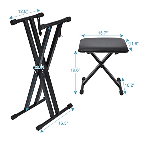 Double-X Keyboard Stand & Bench