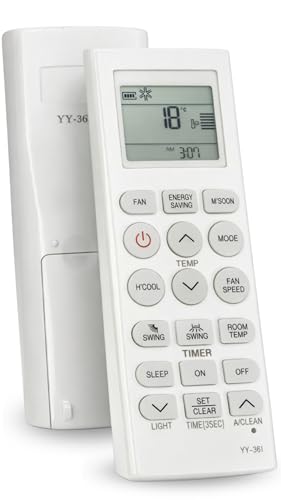 Compatible with LG AC Remote Split/Window Air Conditioner, Compatible with LG Original AC, Remote Control with 2 AAA Batteries [AC-36I]