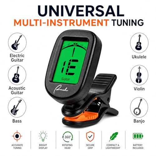 Ranch Clip-On Tuner Specialized for Ukulele and Guitar - Image 2