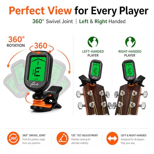 Ranch Clip-On Tuner Specialized for Ukulele and Guitar - Image 5