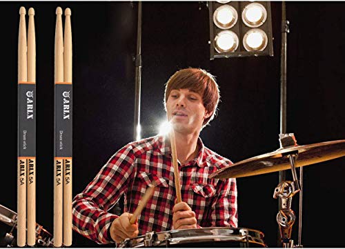 ARLX Drum Sticks 5A Wood Tip Drumstick, Maple, 2 Pair - Image 5