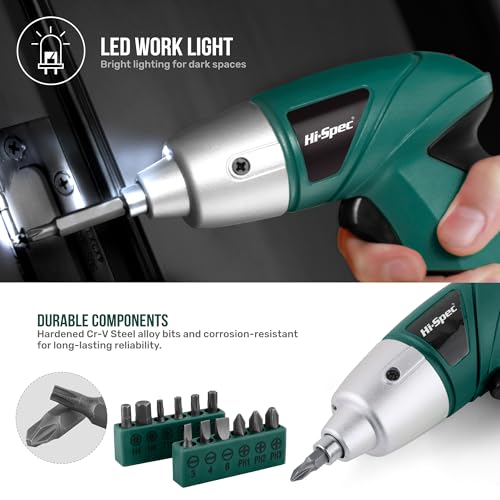 Hi-Spec Cordless Electric Screwdriver, Power