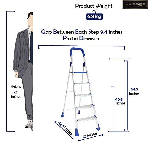 Happer Premium Foldable Aluminium Step