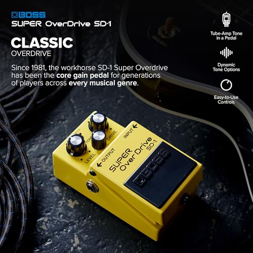 BOSS SD-1 Super OverDrive Pedal, Multicolor - Image 2
