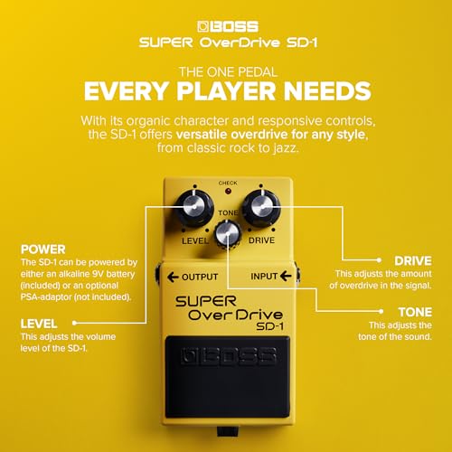 BOSS SD-1 Super OverDrive Pedal, Multicolor - Image 6