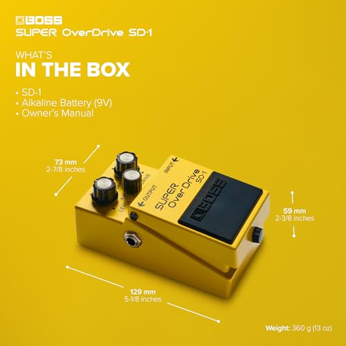 BOSS SD-1 Super OverDrive Pedal, Multicolor - Image 7