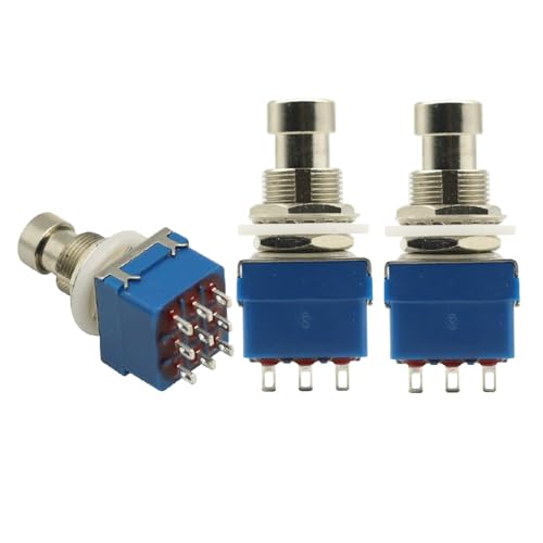 3PCS 3PDT Footswitch 9Pin Guitar