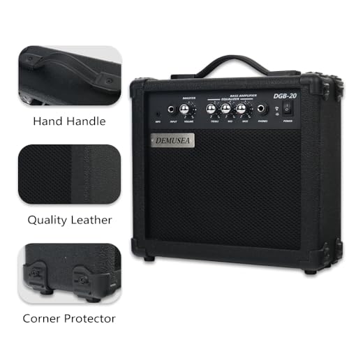 20W Electric Bass Amplifier Black