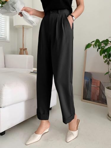 KOTTY Women's Cotton Blend Cross Pocket Solid Trousers - Image 3