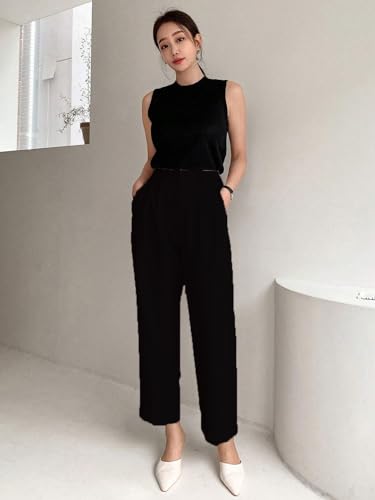 KOTTY Women's Cotton Blend Cross Pocket Solid Trousers - Image 6
