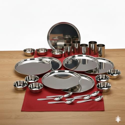 36 Pieces Stainless Steel Dinnerware/Dinner