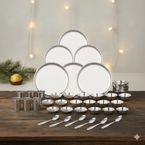 36 Pieces Stainless Steel Dinnerware/Dinner