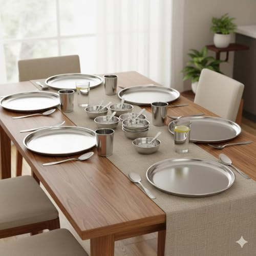 36 Pieces Stainless Steel Dinnerware/Dinner