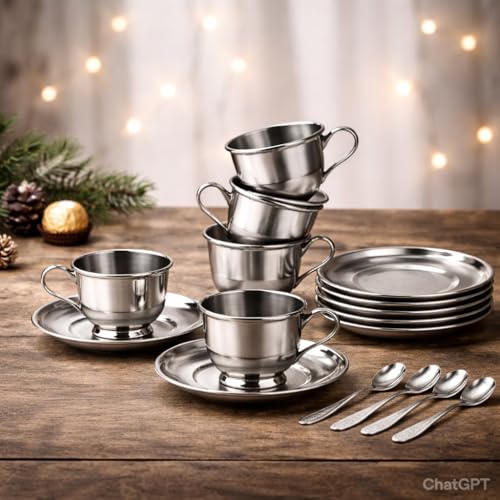 Steel Cup and Saucer|Coffee Cup