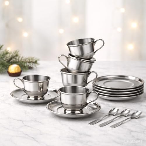 Steel Cup and Saucer|Coffee Cup