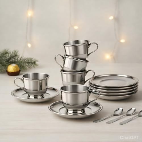 Steel Cup and Saucer|Coffee Cup