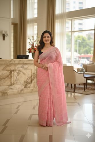 Handmade Mulmul Cotton Printed Saree