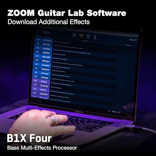 Zoom B1X Four Bass Multi-Effects Pedal (Red) - Image 5