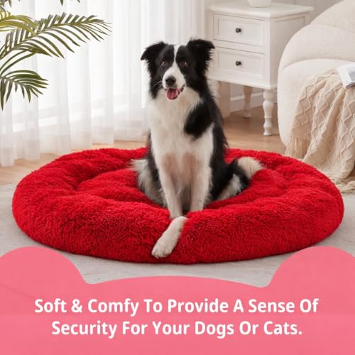 ZEXSAZONE Fluffy Waterproof Dog Bed