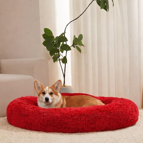 ZEXSAZONE Fluffy Waterproof Dog Bed