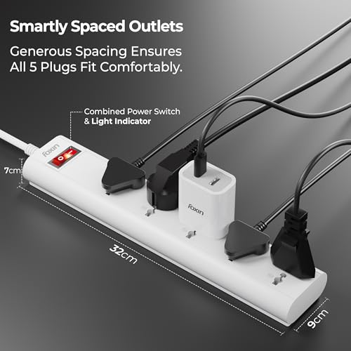 FOXIN Surge Protector, 5 Universal