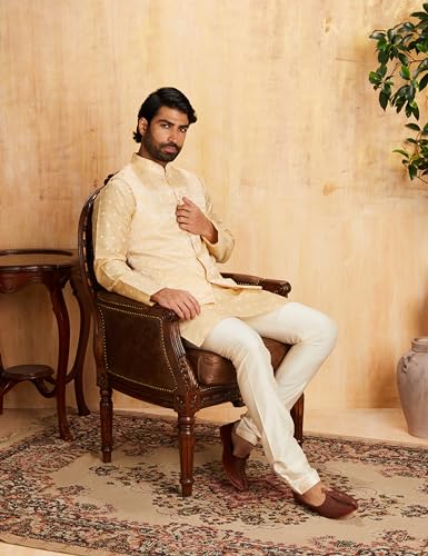 Amazon Brand - Symbol Men's Cotton Blend Printed Kurta Pyjama Set - Image 3