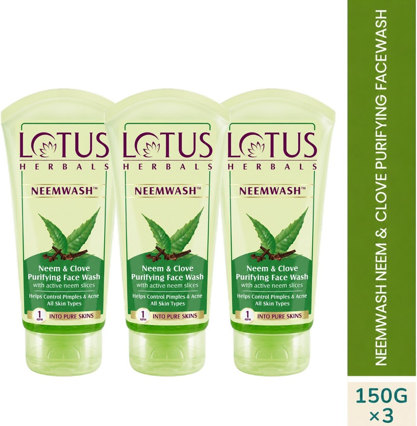 LOTUS HERBALS NEEMWASH Neem & Clove Ultra-Purifying ( Pack of 3 ...more