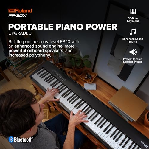 Roland FP-30X Digital Piano, Black - Image 2