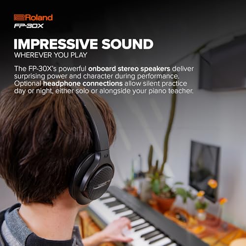 Roland FP-30X Digital Piano, Black - Image 4