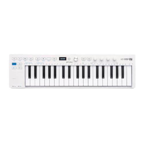 Arturia KeyStep 37 mk2 MIDI Controller Keyboard – 37-Key Slimkey with Aftertouch, Polyphonic Sequencer, Arpeggiator, MIDI & CV for DAWs, Synths & Modular | 37-Note Slimkey with Velocity and Aftertouch, 64-Step Polyphonic Sequencer, 16-Mode Arpeggiator, USB-C, Midi Din