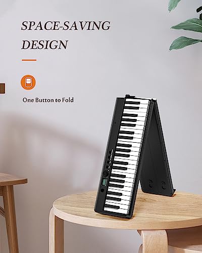 Portable Piano Keyboard, Semi-Weighted Folding
