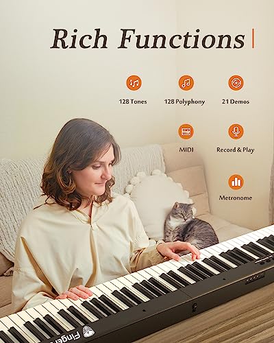 Portable Piano Keyboard, Semi-Weighted Folding