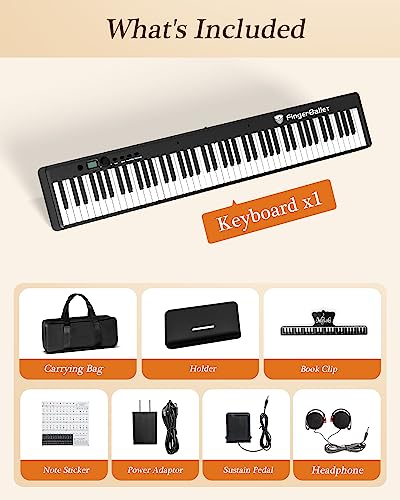 Portable Piano Keyboard, Semi-Weighted Folding