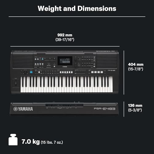 Yamaha PSR-E483 61-Key Touch-Sensitive Portable